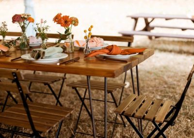 Wood_table_wood_metal_chairs_table_scape_event_rentals
