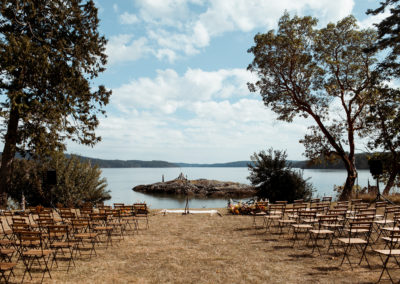 ceremony_set_up_overlooking_Pebble_cove_on_Orcas_island
